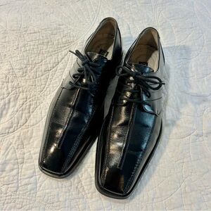 Stacy Adams Men’s Leather Dress Lace Up, Black, sz 9.5